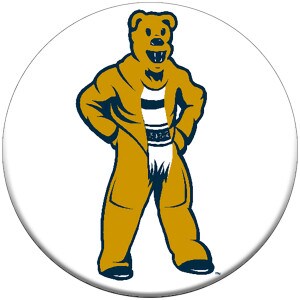 white button with Penn State Nittany Lion Mascot